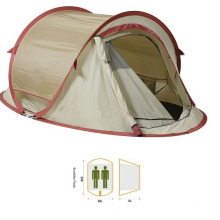 Single Layer Tente de camping pop-up à bas prix avec poteau en fibre de verre